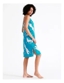 Chloe & Lola Satin Chemise In Teal -Chloe Sales Store 943553890 4 720x928