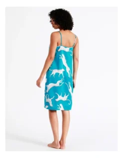 Chloe & Lola Satin Chemise In Teal -Chloe Sales Store 943553890 6 720x928