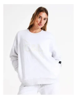 Chloe & Lola Core Logo Sweater In Grey Marle