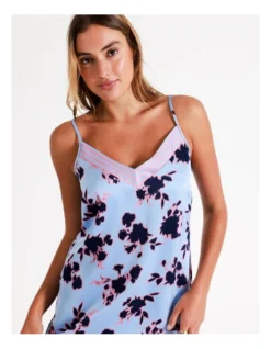 Chloe & Lola Andrea Recycled Satin Chemise In Ink Floral -Chloe Sales Store 967374550 4 1 720x928