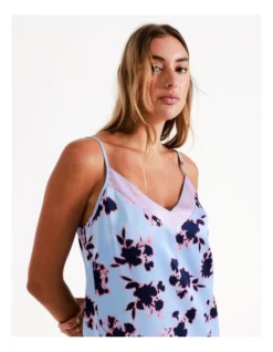 Chloe & Lola Andrea Recycled Satin Chemise In Ink Floral -Chloe Sales Store 967374550 5 720x928