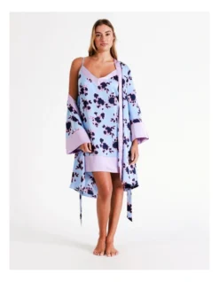 Chloe & Lola Andrea Recycled Satin Chemise In Ink Floral -Chloe Sales Store 967374550 7 720x928