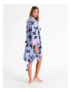Chloe & Lola Andrea Recycled Satin Robe In Ink Floral -Chloe Sales Store 967374640 5 720x928