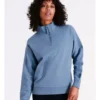Chloe & Lola Half Zip Sweater In Blue