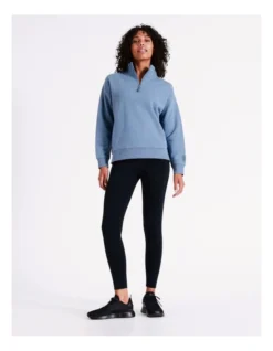 Chloe & Lola Half Zip Sweater In Blue -Chloe Sales Store 968280580 5 720x928