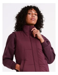 Chloe & Lola Hooded Puffa Vest In Burgundy -Chloe Sales Store 968281210 968305960 5 720x928