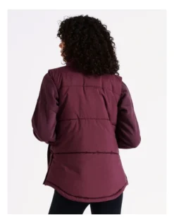 Chloe & Lola Hooded Puffa Vest In Burgundy -Chloe Sales Store 968281210 968305960 6 720x928