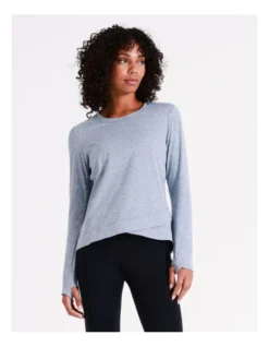 Chloe & Lola Cross Front Top In Blue