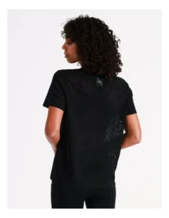 Chloe & Lola Short Sleeve Tee In Black In Leopard -Chloe Sales Store 968281390 6 720x928