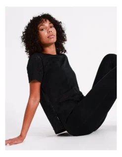 Chloe & Lola Short Sleeve Tee In Black In Leopard -Chloe Sales Store 968281390 7 720x928