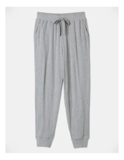 Chloe & Lola Diana Waffle Knit Pant In Grey Marle