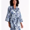 Chloe & Lola Abby Recycled Satin Shawl Collar Robe In China Print