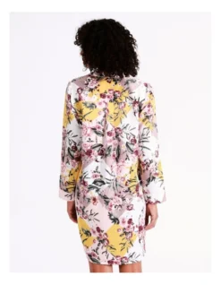 Chloe & Lola Abby Recycled Satin Long Sleeve Nightshirt In Diamond Floral -Chloe Sales Store 976499020 978024880 6 720x928