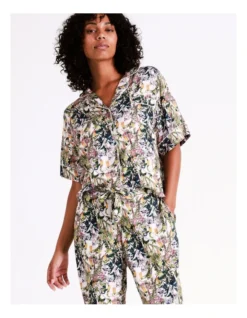 Chloe & Lola Botanical Gardens Ecovero Viscose Long Sleeve Pant In Cream Botanical -Chloe Sales Store 976499290 6 720x928